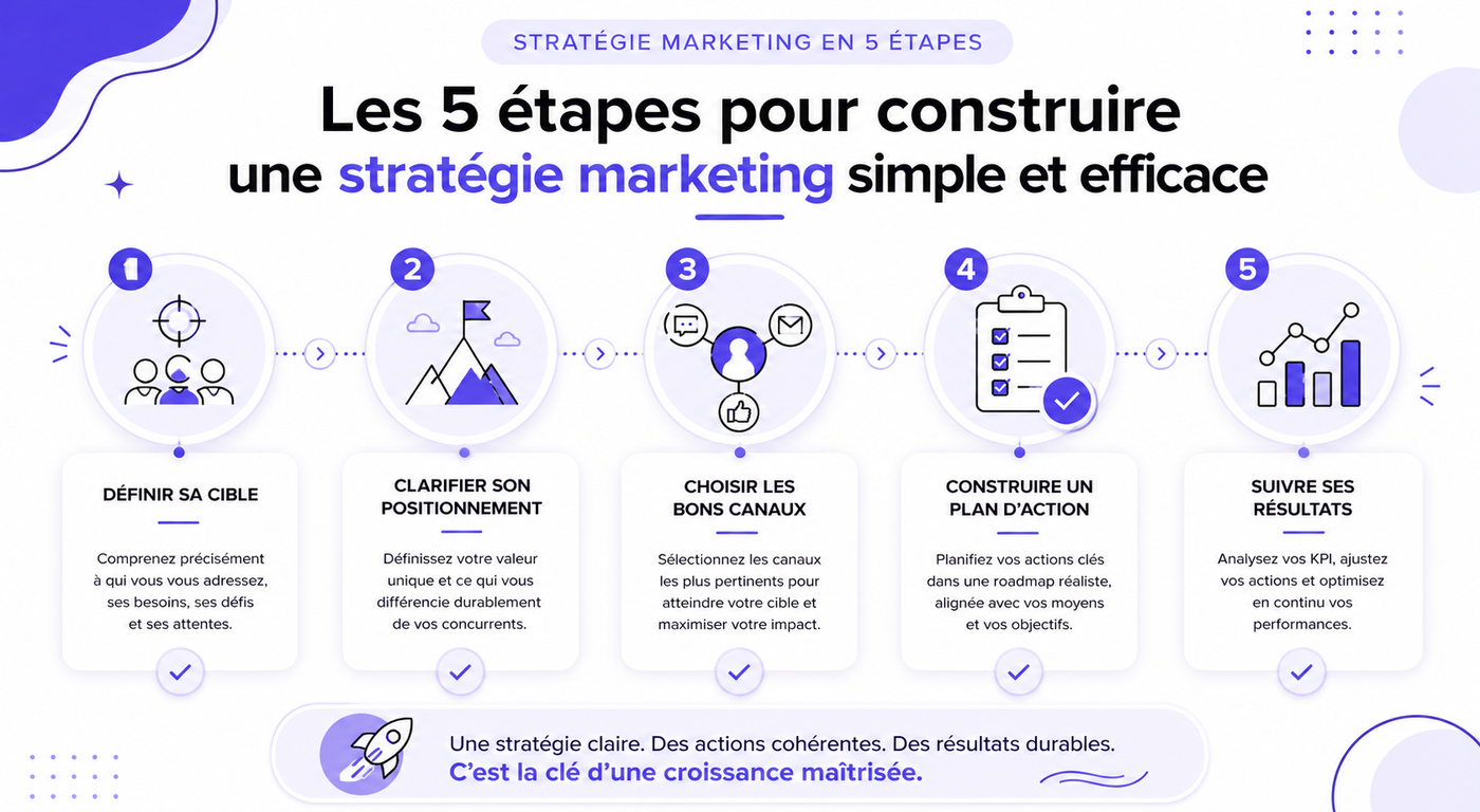Les 5 étapes pour construire facilement sa stratégie marketing